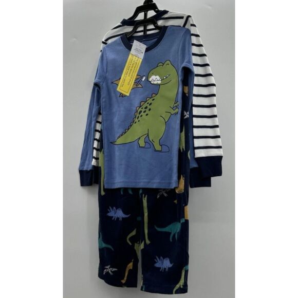 CARTERS Boys Sz 8 Dinosaur Print Snug Fitting Lounge Pajamas 3 Pc Set NEW NWT - Picture 6 of 7